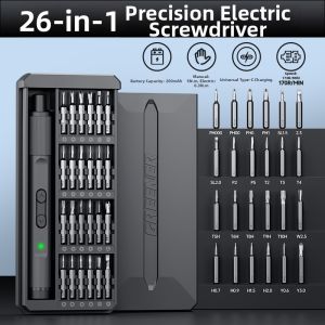 GREENER | Mini Portable Electric Screwdriver for Home Repair and Cleaning Kit