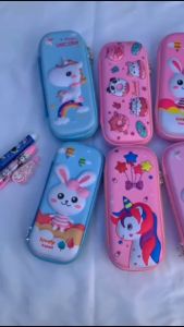 Tempat Pensil Hardcase Anak Timbul 3D & Kotak Pensil Resleting 3D Karakter Waterproof