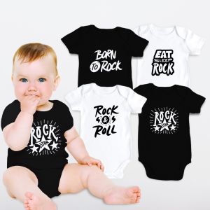 Baby Onesies PH Born to Rock Star Rock and Roll Statement Baby Boy Girl Clothes 0-12 months Newborn Music Bodysuit