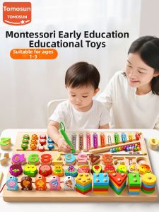 TONGMUXING | Developmental Montessori Toy for 0-3 Years Shape Matching and Puzzles