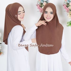 Bergo Safa Antem Hijab Instan Jersey Premium Terbaru 2024 Kekinian Viral | Kerudung Langsung Pakai Model Terbaru Dewasa