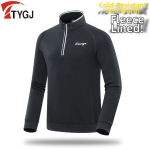 TTYGJ | Fleece Lined Warm Mens Golf Jacket Zip-Up