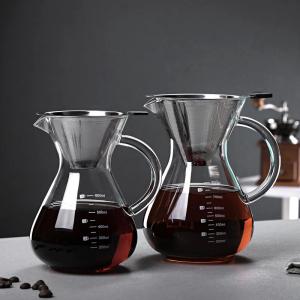 YUXUAN | Glass Hand Drip Coffee Pot with Scale