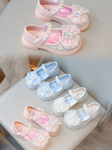 Giày Da Công Chúa Giày Biểu Diễn Đế Mềm Cho Bé Gái Giày Bốt Pha Lê Mùa Xuân Mới Thời Trang Giày Trẻ Em