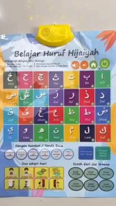 HIJAIYAH - Poster ALIF BA TA Edukasi Anak Belajar Ngaji Bersuara A023 - DEMURAH