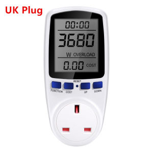 LCD Digital Energy Meter Wattmeter Socket Wattage Kwh Electricy Consumption Measuring Outlet Power Analyzer EU FR UK US AU Plug