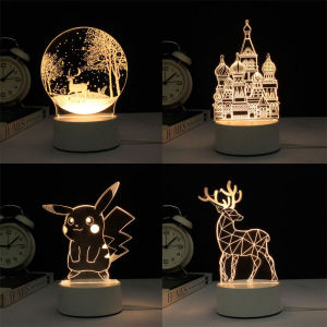 Creative Christmas Gift for Girl Friend Birthday Decoration Item Practical New Year Souvenir 3D Lamp Atmosphere Sense Customizable