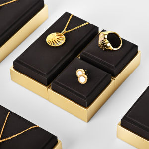 Oirlv Bộ Trưng Bày Đồng Hồ Vòng Tay Vòng Cổ Nhẫn Trang Sức Khay Giá Xếp Đồ Trang Sức Giá Đỡ Đĩa Đựng Đồ Đạo Cụ Trưng Bày PU101