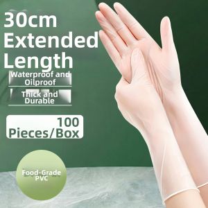 TAODUN | Waterproof Oil Resistant Long Thick PVC Food Grade Kitchen Gloves