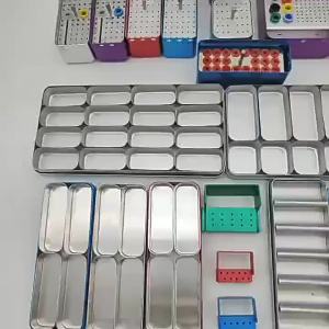 PIORPOY High Speed Needle Box 120 Hole Dental Sterilization Box Autoclave Endo Case Diamond Bur Holder Organizer for Burs Tools