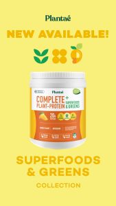 Plantae Complete Plant Protein Powder with Superfoods & Greens Vitamins & Antioxidants