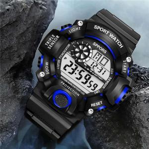 Hoyee Leisure Sports Electronic Watch Clear and Wear-resistant Organic Glass Surface for Valentines Day Christmas Gift Waterproof Digital Watch LED Electronic Wristwatch Student Wrist Watch Sports Fashion Student Trend Casual Watch