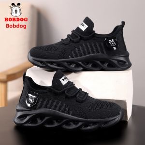 Bobdog | Breathable Black Mesh Childrens Sport Shoes