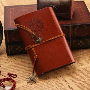 Diary Book Retro Kraft Paper Book Personality Travel Stamp Notebook Stationery Loose-Leaf Notebook Film and Television Props