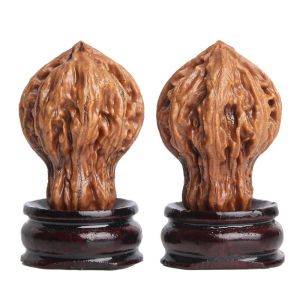 Strange Shape Walnut Peaches Gourd Autumn Seeds Peanuts Lion Head Handle Pottery Plaything Irregular Surface Treatment