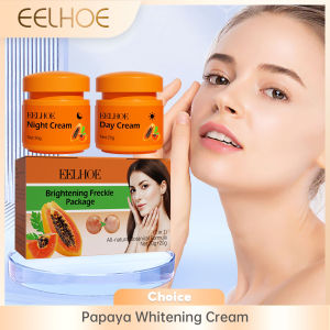 Freckle Whitening Face Cream Papaya Day Night Sun Spots Corrector Fade Pigment Brighten Skin Tone Blemish Bleaching Nourishing
