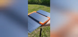 Mobile Solar Power Bank Multifunctional Large Capacity Power Bank fast charging Foldable 12000mAh Real Capacity with Wireless Charger Flip Design LED Emergency Light Mobile Portable 2 USB Micro Type-C Phone 太阳能充电