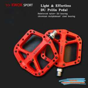 Kwok Bicycle Pedals Ultralight Pedal Platform MTB Road Mountain Bike Pedal Anti-slip Nylon DU Bearings Flat Pedals Bicycle Part