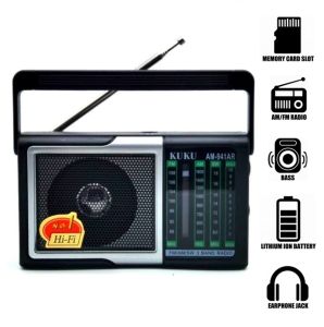 AM-941AR FM/AM/SW 3 Band Antenna Radio Rechargeable Speaker support AUX input