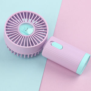 Handheld Fan Portable USB Rechargeable Fans Desk with Base Small Makeup Eyelash Cooler Dryer Women Outdoor Office Beauty Tools