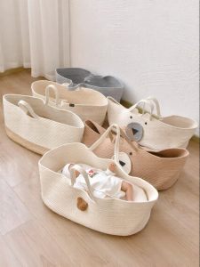 Mobile outdoor portable newborn baby carrying basket