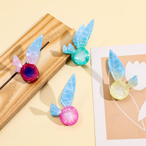 Bandai | Cute Navi Fairy Wing Hair Claw Clip Transparent Teal Elf Wing Shark Hair Clip Kawaii Anime Game Hair Holder Accessories