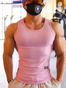 WORKOUT WOLF | Men Tight Fit Sleeveless Training T-Shirt