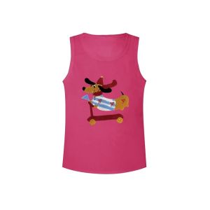 Áo Thun Nữ Không Tay Cotton Nguyên Chất Cổ Treo Mùa Hè Thiết Kế Rộng Rãi Phong Cách Bóng Rổ Cổ Điển Phong Cách Hồng Kông