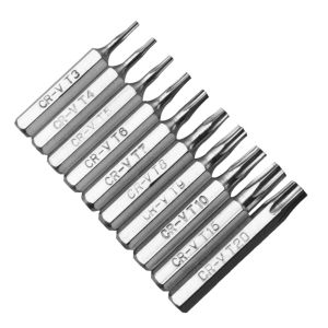 10pcs CR-V Plum Blossom Screwdriver Bit Set with 4mm Torx for Mobile Phone and Laptop Repair Durable Hand Tools for Electronics Maintenance