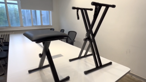 Keyboard Stands and Bench Set Heavy Duty Double-X Keyboard Stand Adjustable Portable Digital Piano Stand Locking Straps