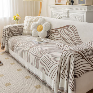 Dual-side Use Marble Pattern Sofa Blanket Thick Non-slip
