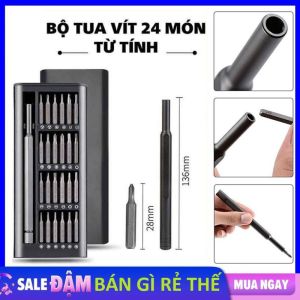 Bộ Tua Vít Đa Năng Nam Châm 24 Chi Tiết Dùng Sửa Chữa Điện Thoại Laptop Mắt Kính Đồng Hồ Có Hộp Đựng Sang Trọng - Bộ Tô Vít Nam Châm 24 Món Thép Không Gỉ Chuyên Dụng chuyên nghiệp