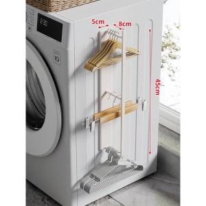 Magnetic Bathroom Laundry Drying Rack Wall Mounted No Drilling Required Laundry Hanger Organizer for Balcony And Washer