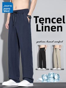 Jeanswest | Quần Dài Nam Thun Tencel Vải Linen Phong Cách Dễ Dàng Mùa Hè Rộng Thẳng