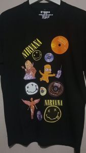 KAOS BAND NIRVANA TEBAL PREMIUM/KAOS BAND / KAOS BAND METAL / KAOS HITAM COMBED BISA COD