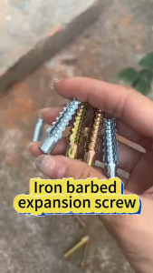 M6 serrated gecko expansion screw Iron barbed expansion screwanti-loosening self-tapping screw metal expansion pipe nail