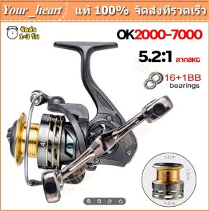 รอกสปิน แขนโยกคู่โลหะ 8 กก รอก รอกตกปลา รอกเบ็ดตกปลา ลอกเบสตกปลา ตกปลา