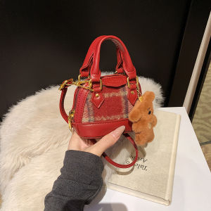 Princess Shell Handbag New Year Gift Childrens Crossbody Bag Cute Girls Accessories Carry-On Bag Geometric Pattern for Girls