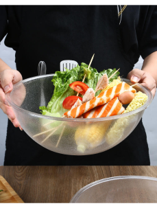 Spicy Hot Cold Dish Selection Acrylic round Basin Bobo Chicken Transparent Plastic round Basin Self-Selection Basin Self-Service Crystal Basin