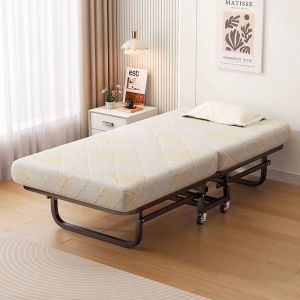 Table Trove.PH Portable Folding Bed with Mattress Single Heavy Duty Foldable Sponge Bed Bedroom Office Nap Home Use