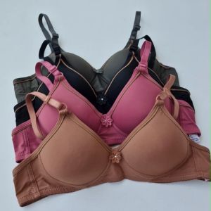3 Pcs Bh Wanita Polos Katun Lembut Bra Remaja