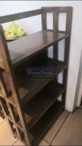 MATES 4 TIERS SOLID WOOD BOOKCASE DISPLAY RACK RAK BUKU WOODEN BOOKSHELVES