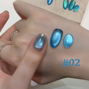 Bộ Sơn Gel Móng Mắt Mèo WS Super Flash Màu Xanh Lá Cây Xanh Dương Tím Mật Độ Cao 1-9 Món Kèm Hạt Thủy Tinh Gốm Dùng Cho Chuyên Nghiệp