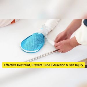 (LOCAL STOCK) 2PCS  Dementia Restraint Glove Hand Finger Fixing Strap Control Mitts Safety Constraint Gloves to Prevent Scratching for Elderly