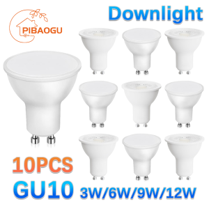 10PCS LED Bulb GU10 AC220V Lampada 3W-12W 120/38 Degrees LED Lighting No flicker energy saving led lights Study Kitchen For Home