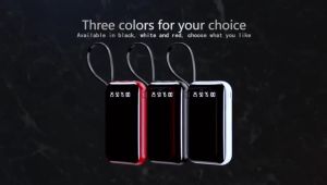 100%100000mah Portable Mini Powerbank 4 Cables Fast Charging Digital Display Power Bank Slim Battery