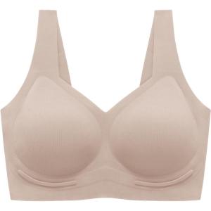 AIMO | เสื้อชั้นในไร้โครงเอวสูงแบบสวมหัวเอ็มเอฟ ทรงวี สำหรับผู้หญิง ระบายอากาศได้ดี ไร้รอยต่อ ยกกระชับ ป้องกันการหย่อนคล้อย