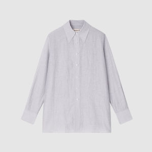 ICICLE | Runway Matching Style Womens Summer New Ramie Cotton Plain Long Sleeve Shirt