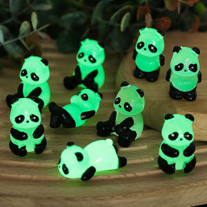 Luminous Panda Jewelry Resin Accessories Diy Handmade Micro Landscape Ornaments Miniature Three-dimensional Night Light Pendant Material