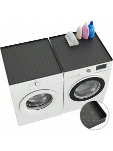 Washer and Dryer Top Protector Mat23.6“ x 23.6" Silicone Rubber Mat for Laudry Machine & DryerNon Slip Heavy Duty Waterproof Washable Top Cover Pad for Home Kitchen Laundry Room
